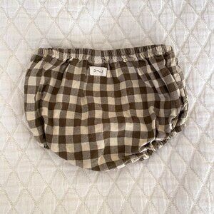Organic Zoo Olive Gingham Shortie